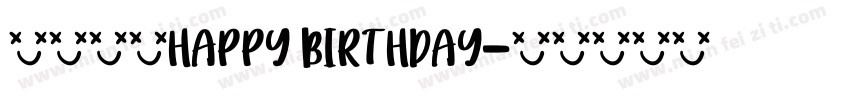 童年字体HAPPY BIRTHDAY字体转换